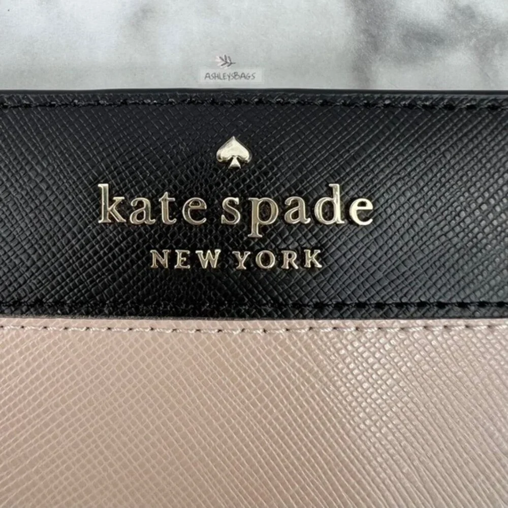 Kate Spade Staci Large Slim Bifold Wallet In Warm Beige
